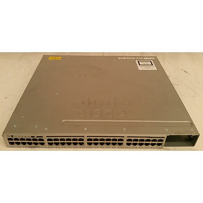 Cisco Catalyst (WS-C3850-48F-L V06) 3850-48-PoE+ 48-Port Gigabit Managed Switch