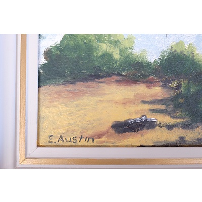 Robert Cox (1934-2001) Rose Vase Floral Still Life Oil on Board, E Austin Australian Scene, K.A. McCarthy Lemons