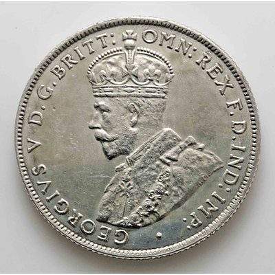 Australia: Sterling Silver Florin 1914H Very Rare!