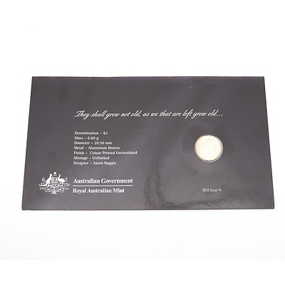 RAM 2012 Remembrance $2 Uncirculated Presentation