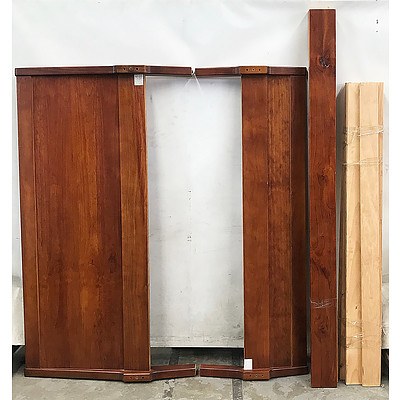 Queen Size 3 Piece Bed Suite, Bed & Pair of Side Tables