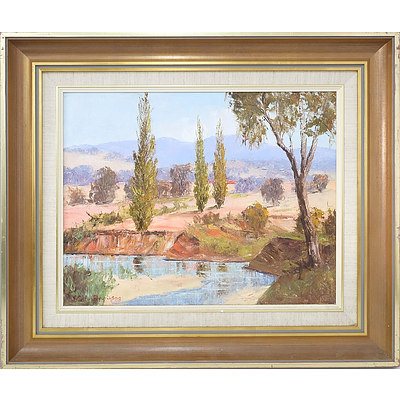 Colin Angus (1907-2002) Old Goldfield, Alans Flat Oil on Board