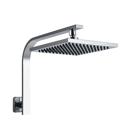 Rain Shower Head Set Bathroom Gooseneck Square Faucet High Pressure Hand Held
