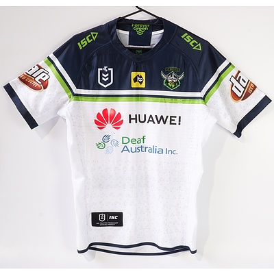 Charnze Nicoll-Klokstad Signed No.1 Huawei Raiders Jersey 2019