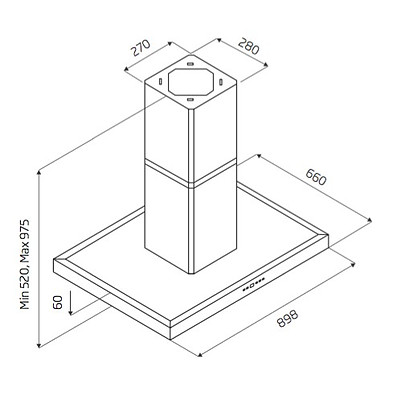 Schweigen 900mm Silent Canopy Rangehood - New 