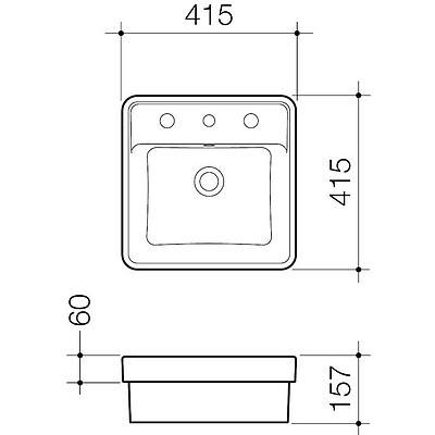 Caroma Carboni II Inset Vanity Basin - Brand New - RRP $370.00