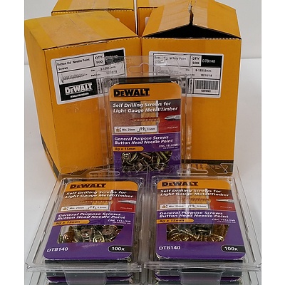 DeWalt DTB140 Button Head Screws - Brand New - Lot of 2000