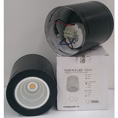 Trend XSM26 Surface Mounted LED Downlights - Lot of Two