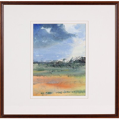 Loretta Ravera, Countryside in Yellow 1992, Watercolour