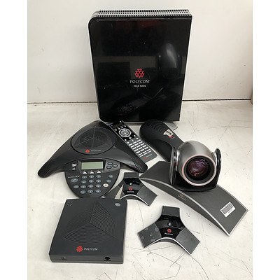 Bulk Lot of Assorted Polycom Teleconferencing Equipment