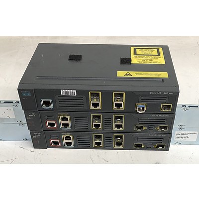 Cisco ME 3400 Series Ethernet Access Switch - Lot of Three