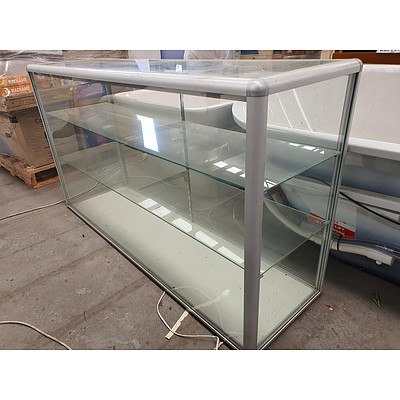 Silver/Glass Display Cabinet