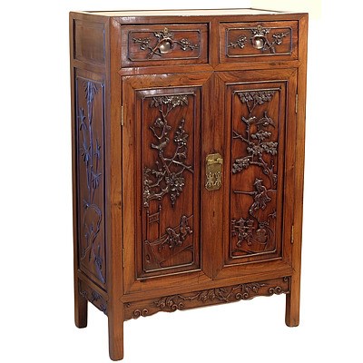 Good Antique Chinese Hongmu Rosewood Cabinet Early 20th Century