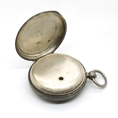 Sterling Silver Cased Elgin Pocket Watch, Birmingham