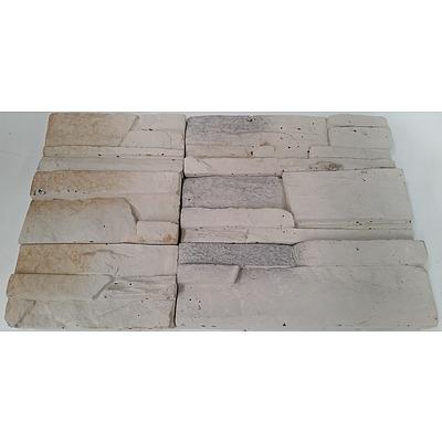 Ornate Rectangular Clay Feature Wall Tiles - 6 Square Meters - Brand New