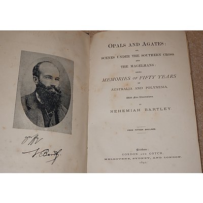Two Copies, Bartley, Opals and Agates, Gordon & Gotch, 1892