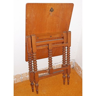 Antique Maple Folding Occasional Table