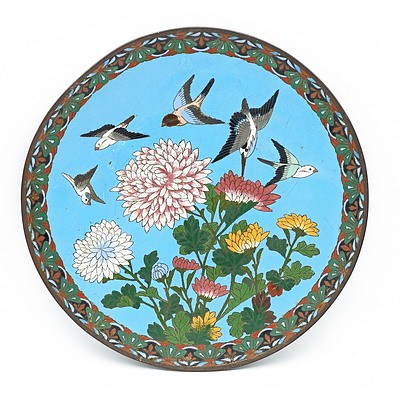 Two Japanese Cloisonne Dishes