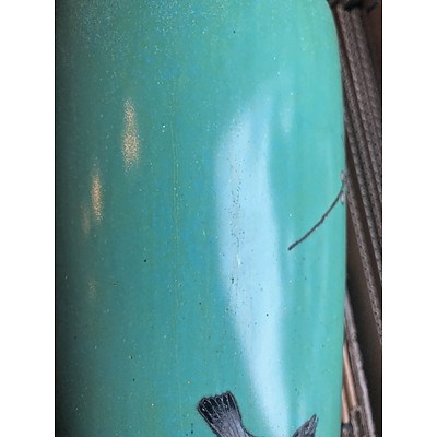 Impressive Japanese Cloisonne Enamel Vase, Meiji Period (1868-1912)