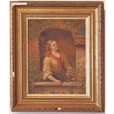 Alexander Leggett (British 1828-1884) The Dicky Bird, Oil on Board