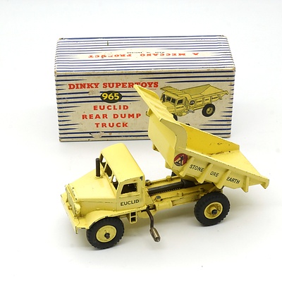 Vintage English Dinky Supertoys 965 Euclid Rear Dump Truck with Original Box