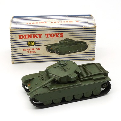 Vintage English Dinky Toys 651 Centurion Tank with Original Box