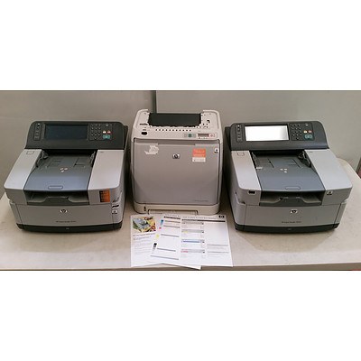 HP LaserJet 2600n Colour Laser Printer and 2 HP Digital Senders 9250c's