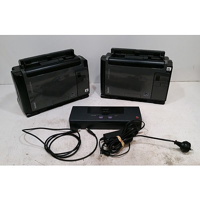 2 Kodak i2400 Scanner A4 Flatbed Scanners and Cannon BJC-50 Color Bubble Jet Printer