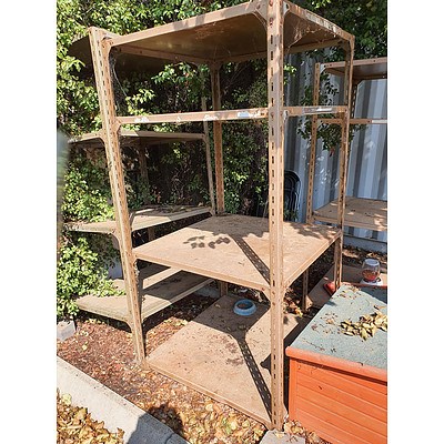 Heavy Duty Steel Shelving - Lot of 3