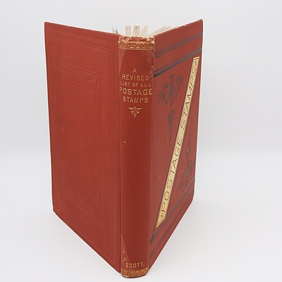 J Walter Scott, A Revised List of the Postage Stamps and Stamped Envelopes of All Nations, New York, Scott & Company