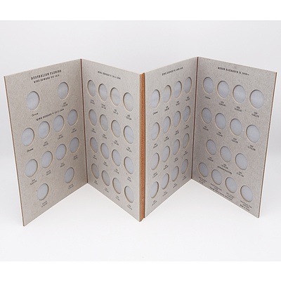 Six Empty Dansco Coin Albums, Including Australia Penny, Shilling, Florin, and One Dollar