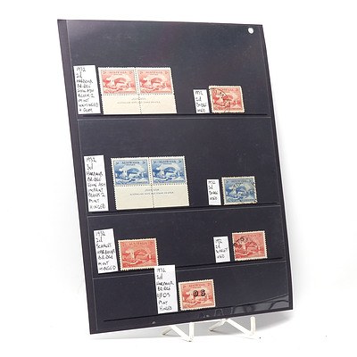 1932 Sydney Harbour Bridge 2d Block of Two Stamps, 1932 Sydney Harbour Bridge 3d Block of Two Stamps and More