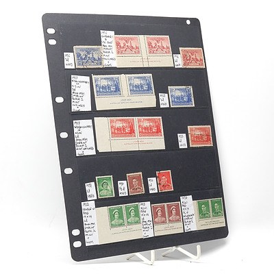 1936 Centenary of South Australia 2d Block of Two Stamp, 1937 150th Anniversary 2d Block of Two Stamps