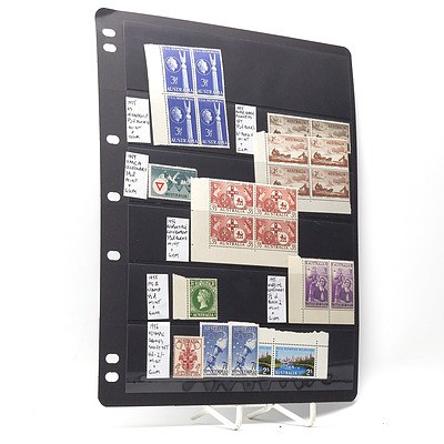 1955 U.S. Friendship 3 1/2d Block of Four Stamps, 1956 Melbourne Olympics Stamps and More