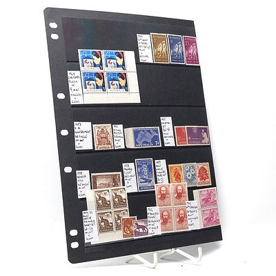 1964 Christmas Block of Four Stamps, 1959-62 Banded Anteater Block of Four Stamps and More