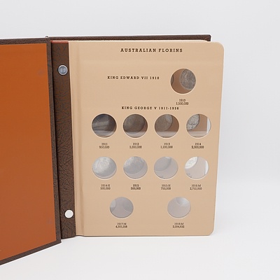 Dansco Album With Thirty Two Australian Florins, Various Dates from 1922 to 1963