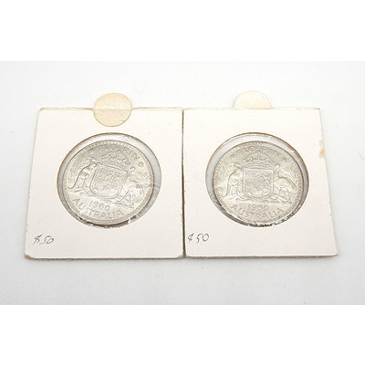 Two Australian Silver Florins 1960