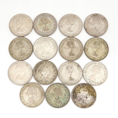 Fifteen Australia 1954 Royal Visit Silver Florins