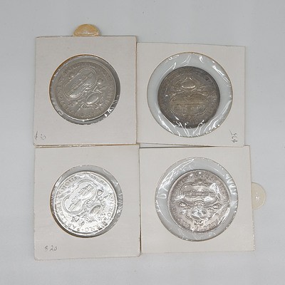 Four Australian 1927 Silver Parliament House Florins
