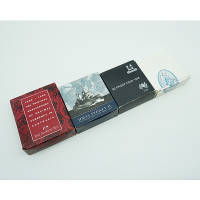 Four RAM Sterling Silver Coins, 1982 Brisbane Commonwealth Games, 1996 30th Anniversary of Decimal Currency and More