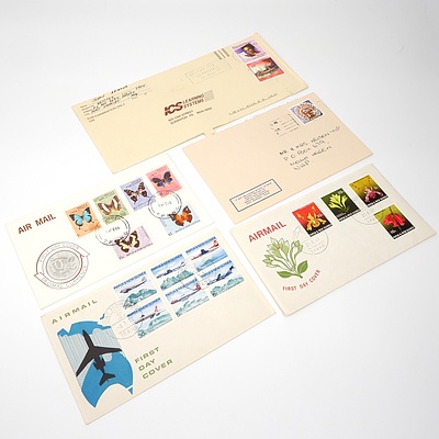 Five 1960's-1996 Collection of Covers from Papua New Guinea