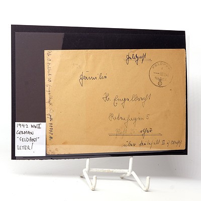 1942 World War II German "Field Post" Letter