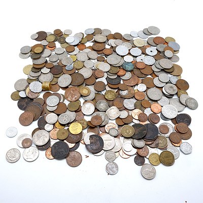 Large Collection Assorted International Coins Approximately 2 kilograms