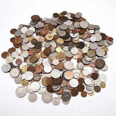 Large Collection Assorted International Coins Approximately 2 kilograms