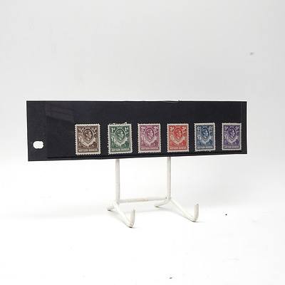 1937 KGVI Coronation Short Stamp Set 1/2d - 9d, Lightly Hinged