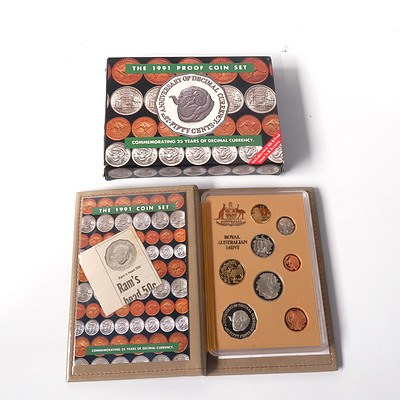 RAM 1991 Proof Coins Set, Commemorating 25 Years of Decimal Currency