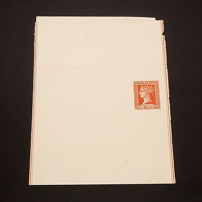 1890 Victoria State Queen Victoria 1d Brownish-Red Stamp Duty Newspaper Wraper