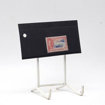 1950 King George VI 'Cayman Islands' 1/4d Stamp, Hinged
