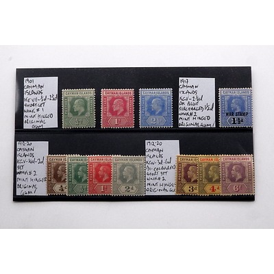 Collection of Stamps 1901 - 1920 From Cayman Islands