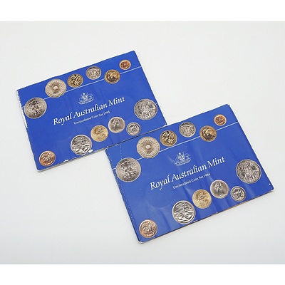 Two 1984 RAM Uncirculated Mint Sets